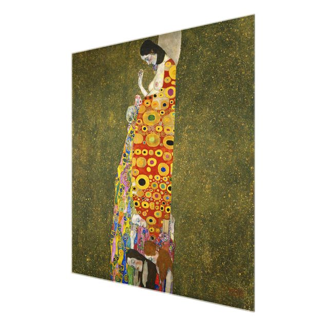 Quadri in vetro riproduzioni Gustav Klimt - La speranza II