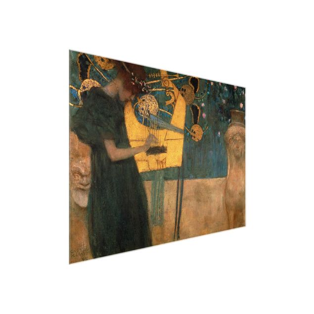 Quadri in vetro riproduzioni Gustav Klimt - Musica