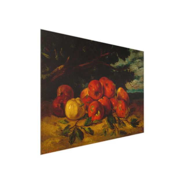 Quadro moderno Gustave Courbet - Mele rosse ai piedi di un albero