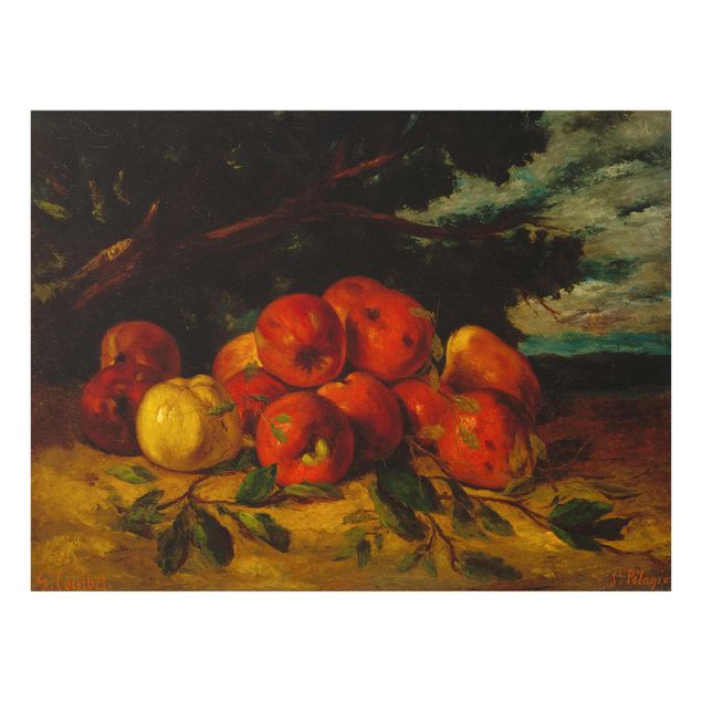 Riproduzioni quadri famosi Gustave Courbet - Mele rosse ai piedi di un albero