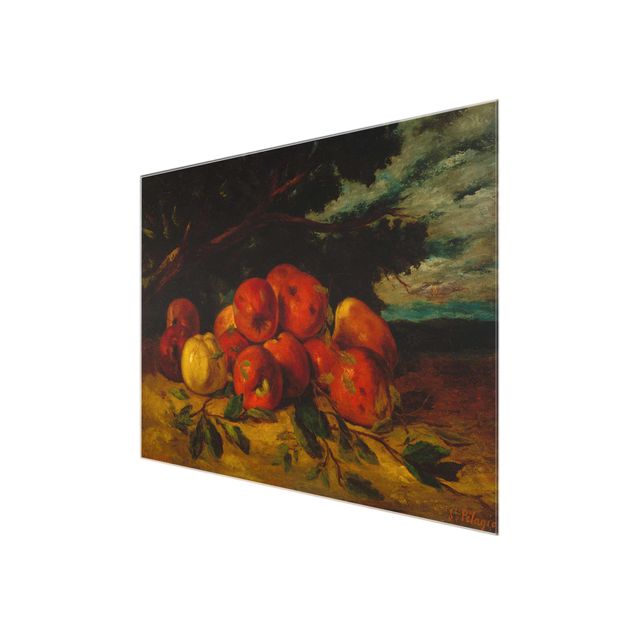 Quadri Gustave Courbet - Mele rosse ai piedi di un albero