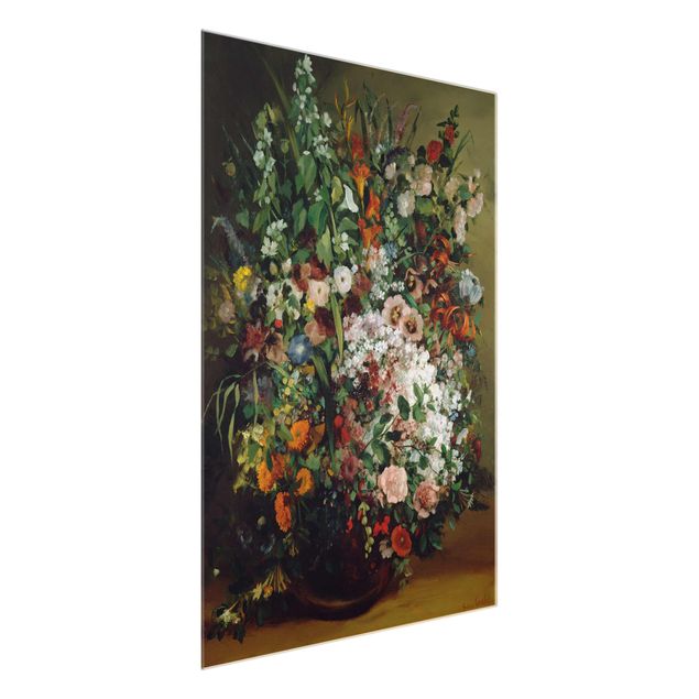 Stile artistico Gustave Courbet - Bouquet di fiori in un vaso