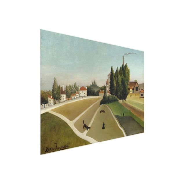 Quadro moderno Henri Rousseau - Paesaggio con fabbrica