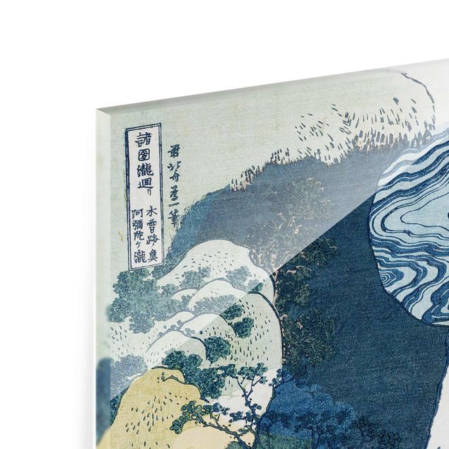 Quadro moderno Katsushika Hokusai - La cascata di Amida dietro la strada di Kiso