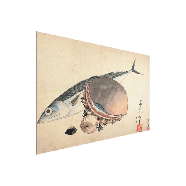 Quadri moderni   Katsushika Hokusai - Sgombri e conchiglie di mare