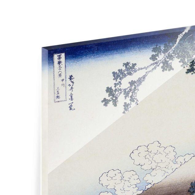 Quadri in vetro con paesaggio Katsushika Hokusai - Passo Mishima nella provincia di Kai