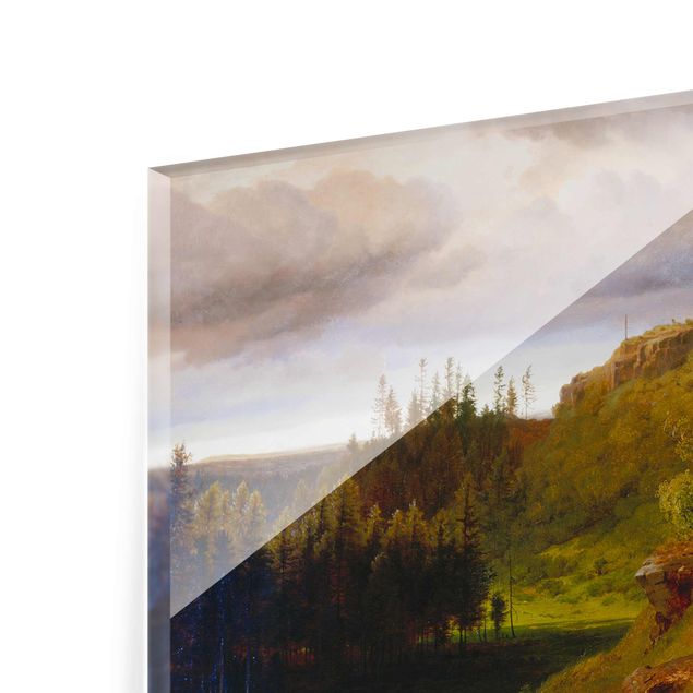 Quadri in vetro con paesaggio Louis Gurlitt - Paesaggio delle montagne giganti