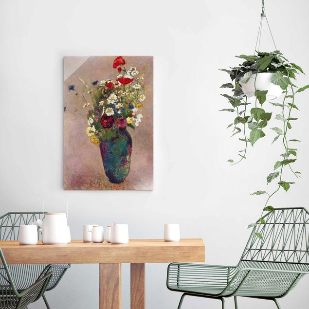 Quadri con papaveri Odilon Redon - Vaso di fiori con papaveri