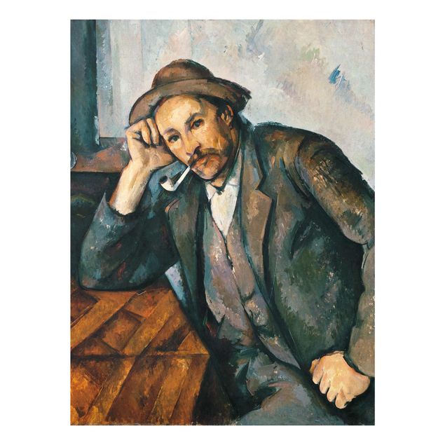 Quadri in vetro riproduzioni Paul Cézanne - Il fumatore di pipa