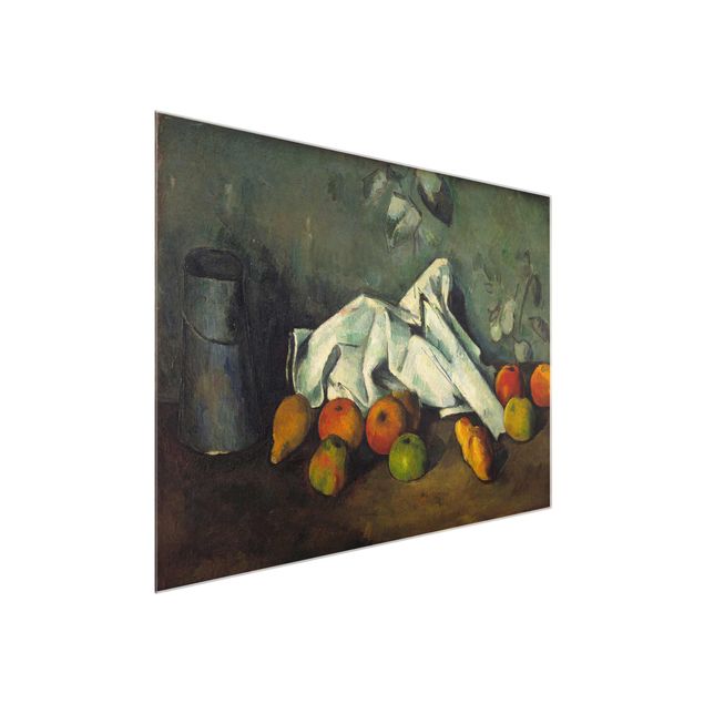 Stile di pittura Paul Cézanne - Natura morta con barattolo di latte e mele