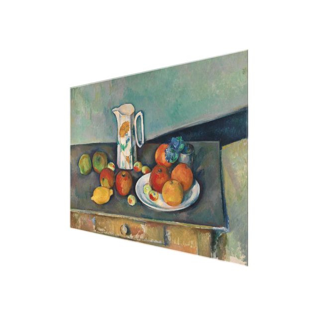 Quadri moderni   Paul Cézanne - Natura morta, tendaggio di fiori e frutta
