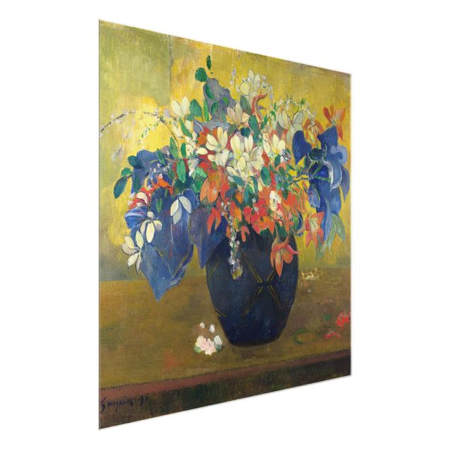 Quadri in vetro con fiori Paul Gauguin - Fiori in un vaso