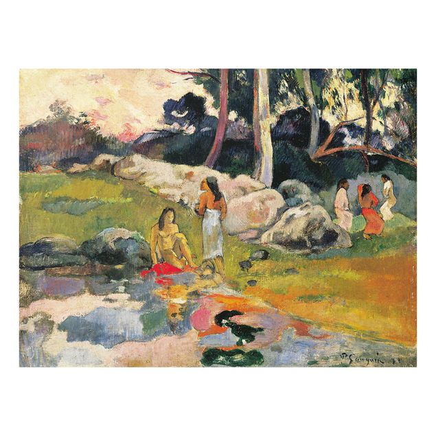Quadri in vetro riproduzioni Paul Gauguin - Donne in riva al fiume