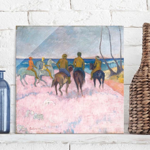 Riproduzioni Paul Gauguin - Cavalieri sulla spiaggia