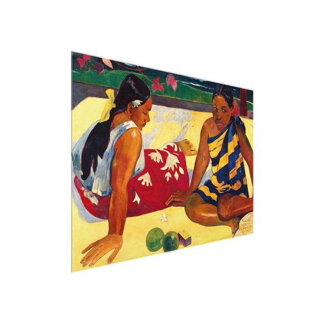 Quadri in vetro riproduzioni Paul Gauguin - Parau Api (Due donne di Tahiti)