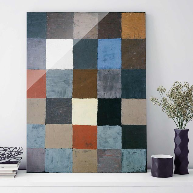 Riproduzioni quadri famosi Paul Klee - Carta dei colori (su grigio)