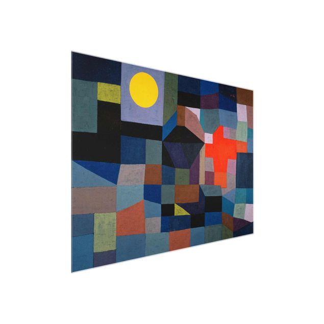 Quadri in vetro astratti Paul Klee - Fuoco di luna piena