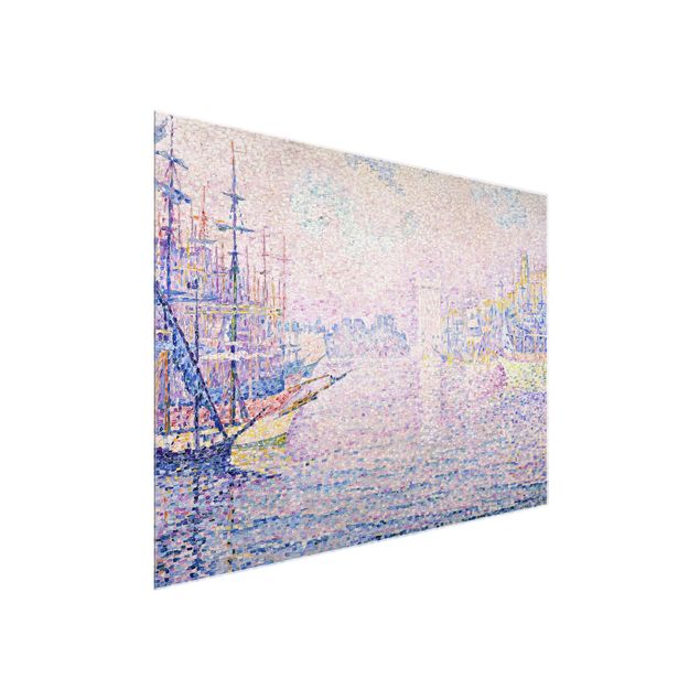 Stile di pittura Paul Signac - Il porto di Marsiglia, nebbia mattutina