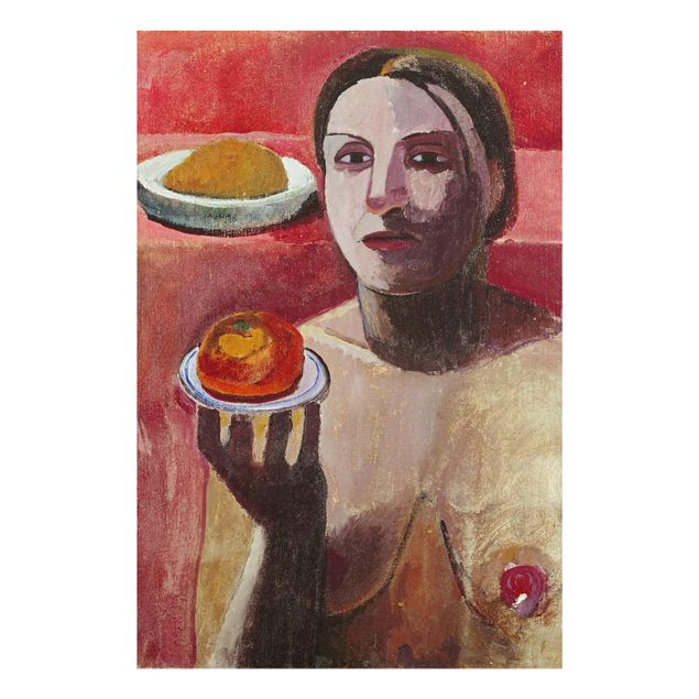 Quadri moderni   Paula Modersohn-Becker - Donna italiana seminuda con piatto