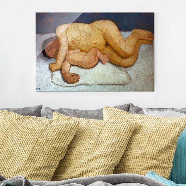 Riproduzioni quadri famosi Paula Modersohn-Becker - Madre e figlio reclinati