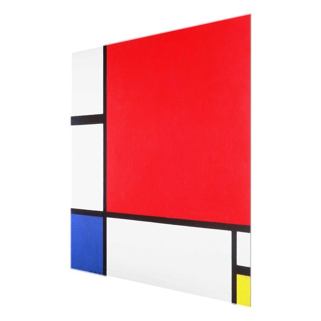 Quadro moderno Piet Mondrian - Composizione con rosso, blu e giallo