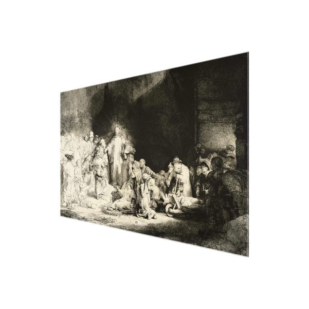 Quadri moderni per arredamento Rembrandt van Rijn - Cristo che guarisce i malati. I cento fiorini
