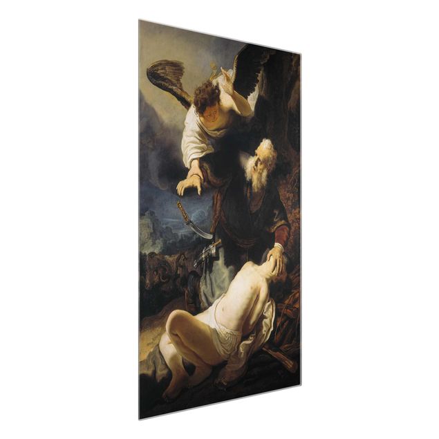 Quadri barocco Rembrandt van Rijn - L'angelo impedisce il sacrificio di Isacco