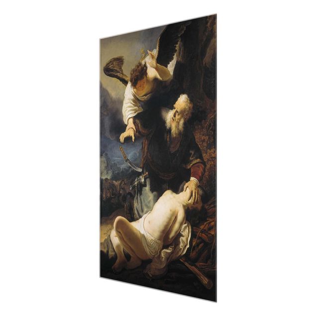 Quadro moderno Rembrandt van Rijn - L'angelo impedisce il sacrificio di Isacco
