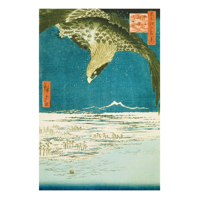 Quadri in vetro riproduzioni Utagawa Hiroshige - La pianura presso Fukagawa Susaki