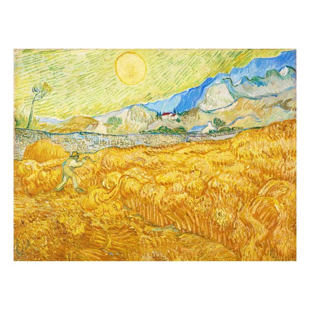 Quadro paesaggio Vincent Van Gogh - Il raccolto, il campo di grano