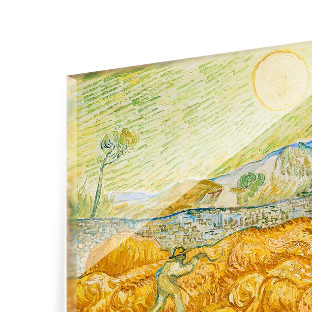 Quadri in vetro riproduzioni Vincent Van Gogh - Il raccolto, il campo di grano