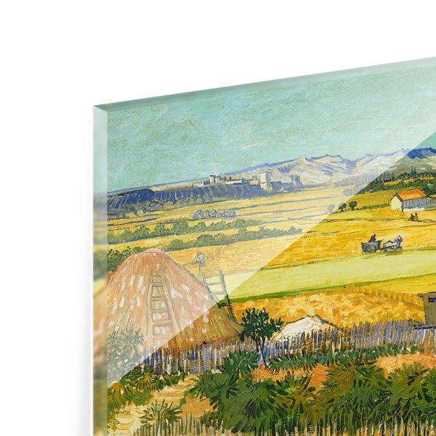 Quadri in vetro riproduzioni Vincent Van Gogh - Il raccolto