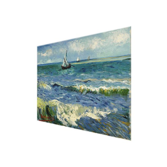 Stile di pittura Vincent Van Gogh - Paesaggio marino vicino a Les Saintes-Maries-De-La-Mer
