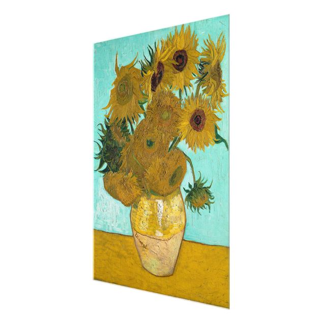 Quadri in vetro con fiori Vincent van Gogh - Girasoli