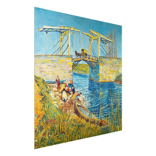Riproduzioni Vincent van Gogh - Il ponte levatoio di Arles con un gruppo di lavandaie