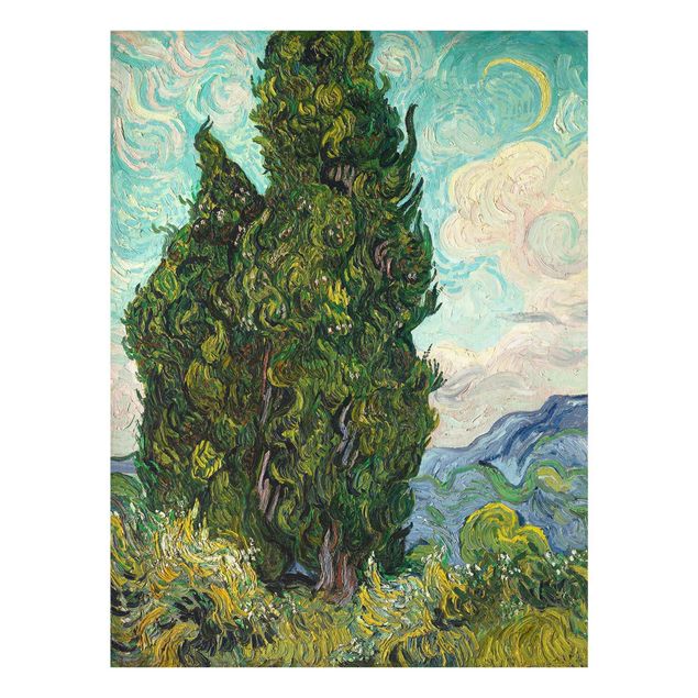 Quadro paesaggio Vincent van Gogh - Cipressi
