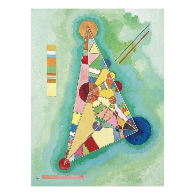Quadri in vetro astratti Wassily Kandinsky - Variegatura nel triangolo