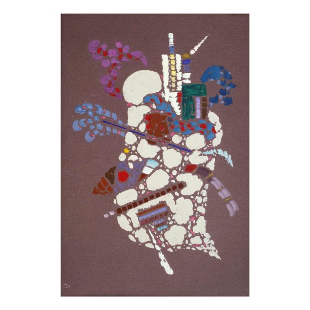 Quadri in vetro astratti Wassily Kandinsky - Taches Grises (Macchie grigie)