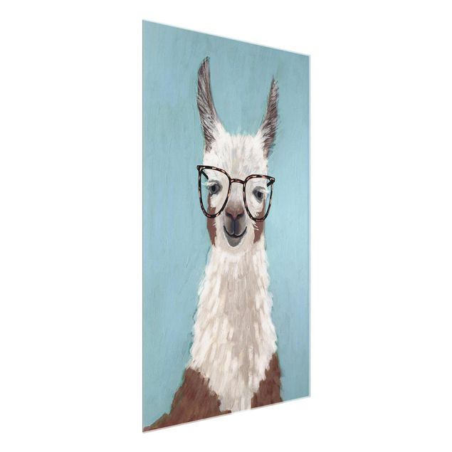 Quadro animali Lama con occhiali II