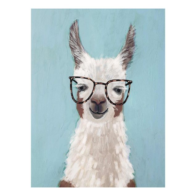 Quadri blu Lama con occhiali II