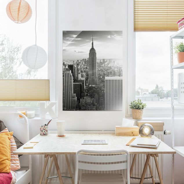 Quadri in vetro con architettura e skylines Skyline di Manhattan