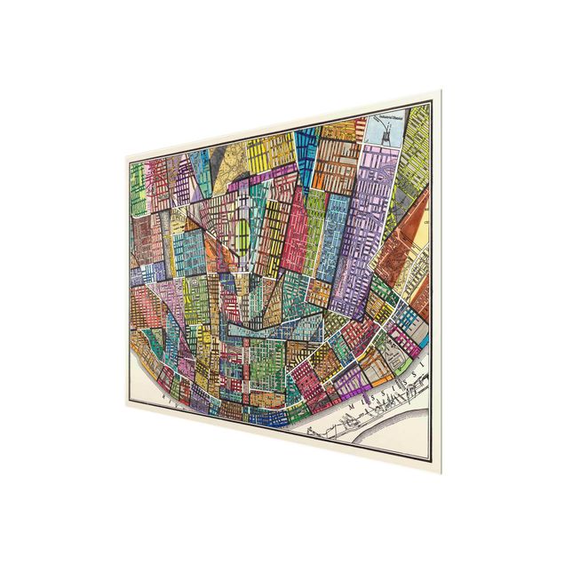 Glas Magnetboard Mappa moderna di St. Louis