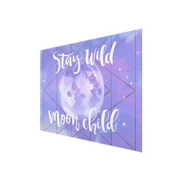 Glas Magnettafel Moon Child - Stay Wild