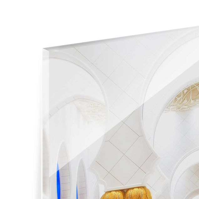 Quadro in vetro - Moschea in Oro - Quadrato 1:1