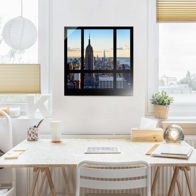 Quadro New york Finestra di New York vista sull'Empire State Building