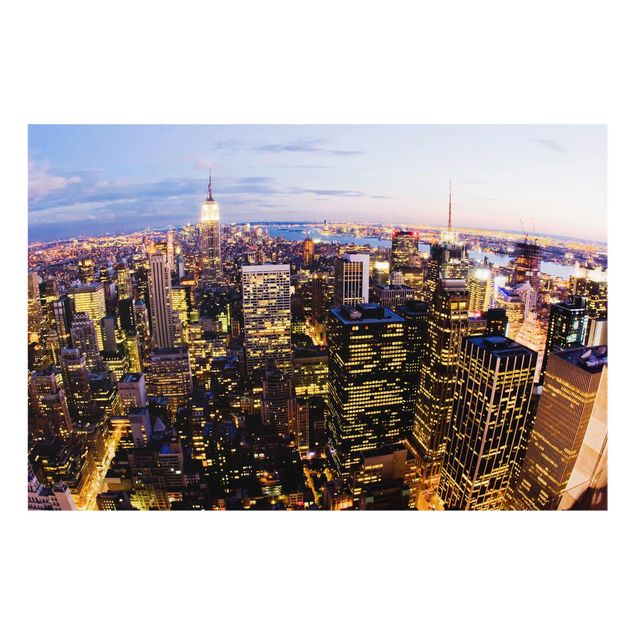 Quadri città Skyline di New York di notte