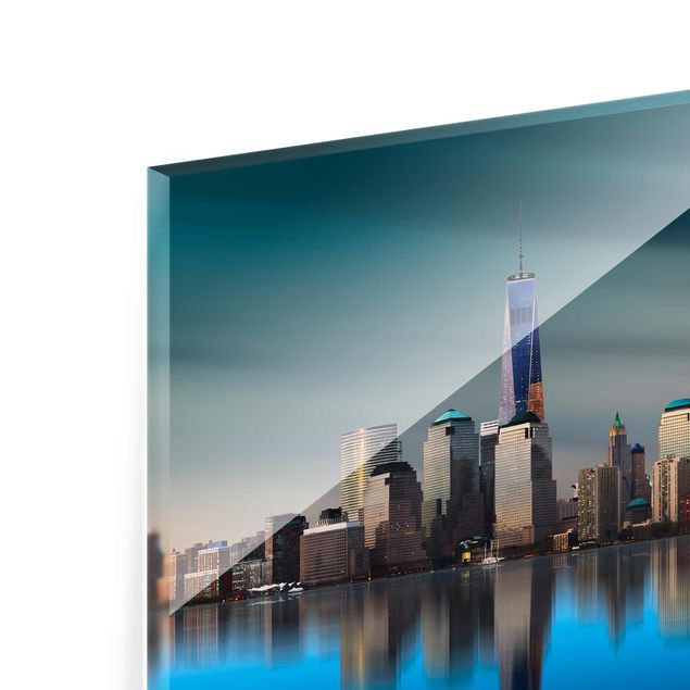 Glas Magnetboard New York - Centro del commercio mondiale