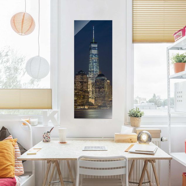 Quadri in vetro con architettura e skylines One World Trade Center
