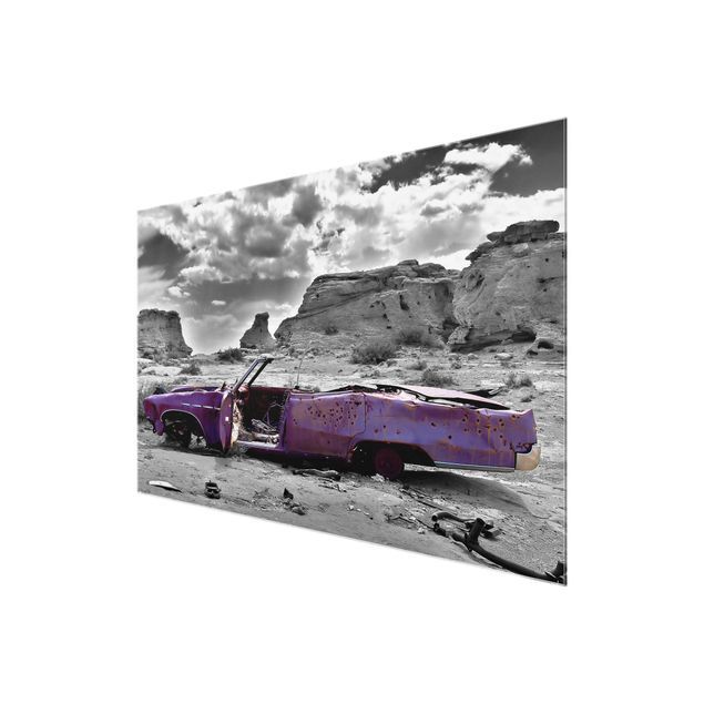 Quadro in vetro - Pink Cadillac - Orizzontale 3:2