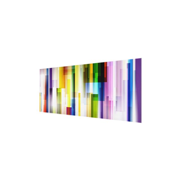 Quadro in vetro - Rainbow Cubes - Panoramico